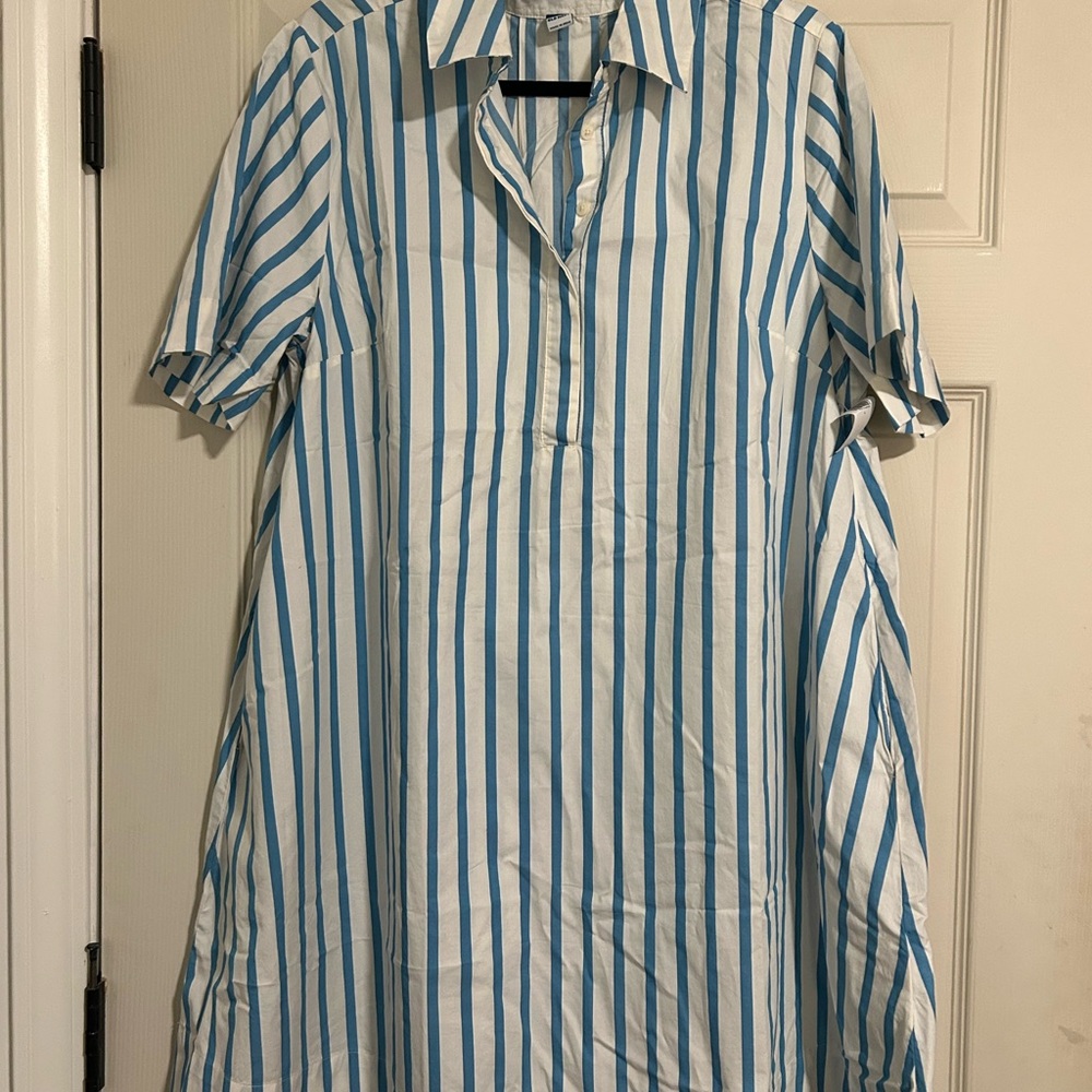 Old Navy Blue and White Striped Mini Dress